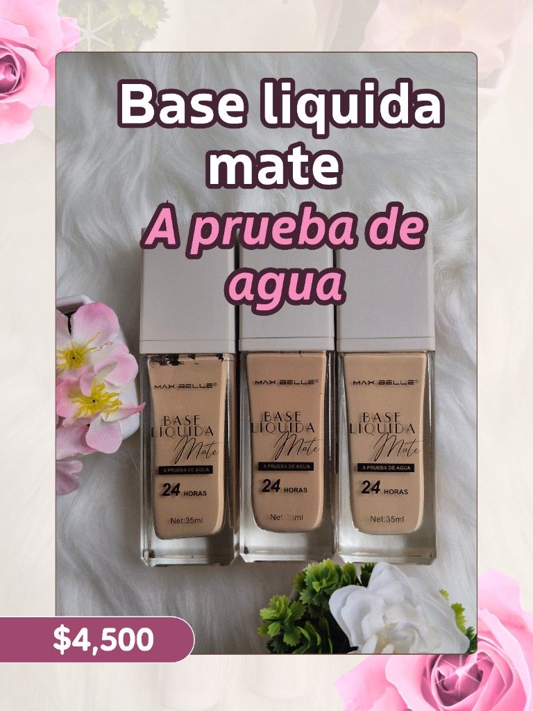 Base liquida mate a prueba de agua