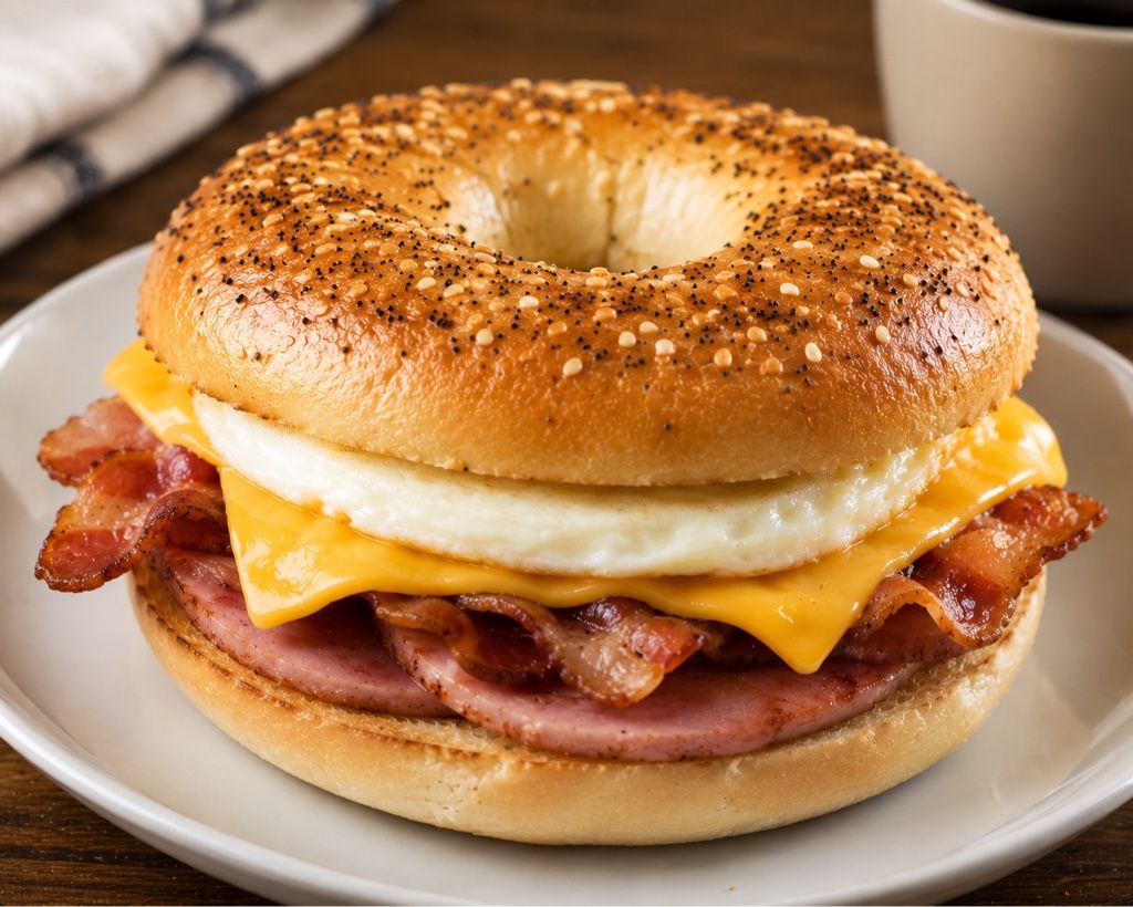 Bagel Jamon y tocino