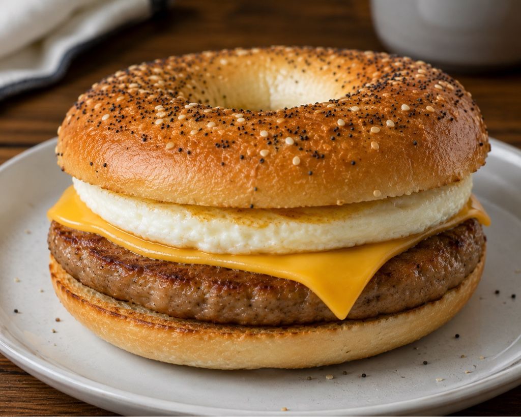 Bagel tortita queso y huevo