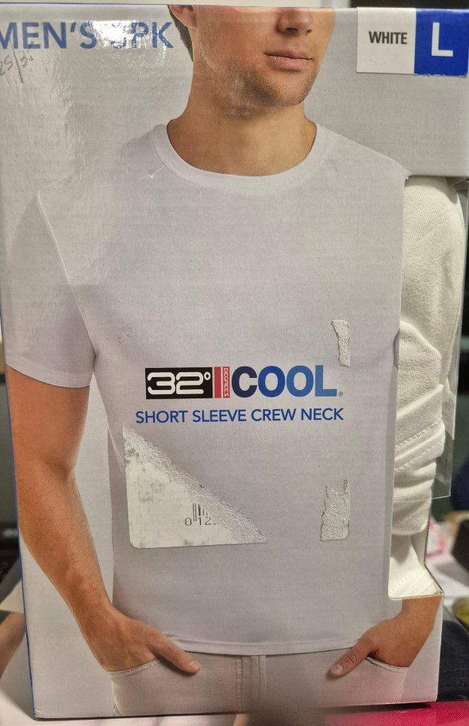 32 Degrees Cool camiseta blanca Pack 3