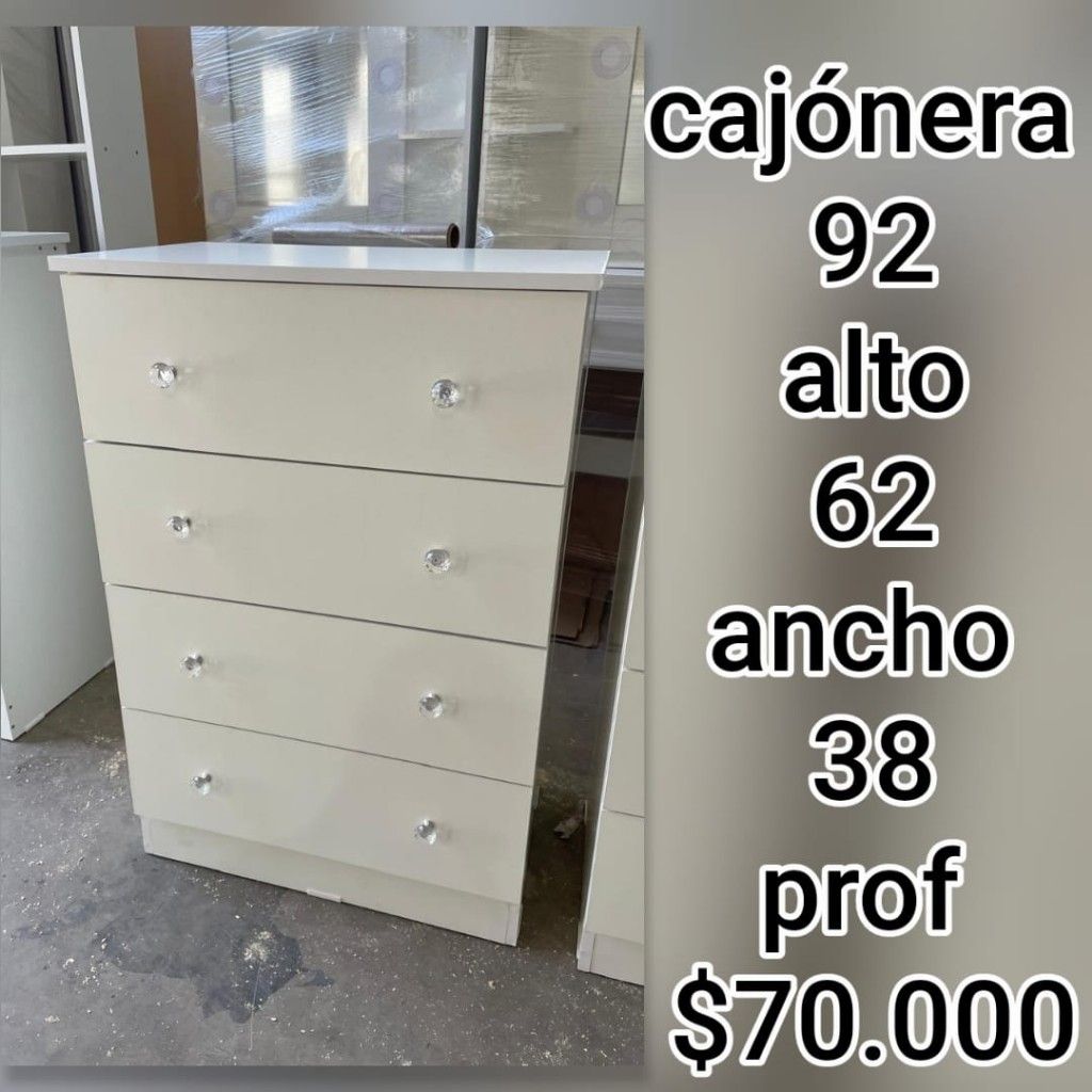 Cajonera blanca 4 cajones