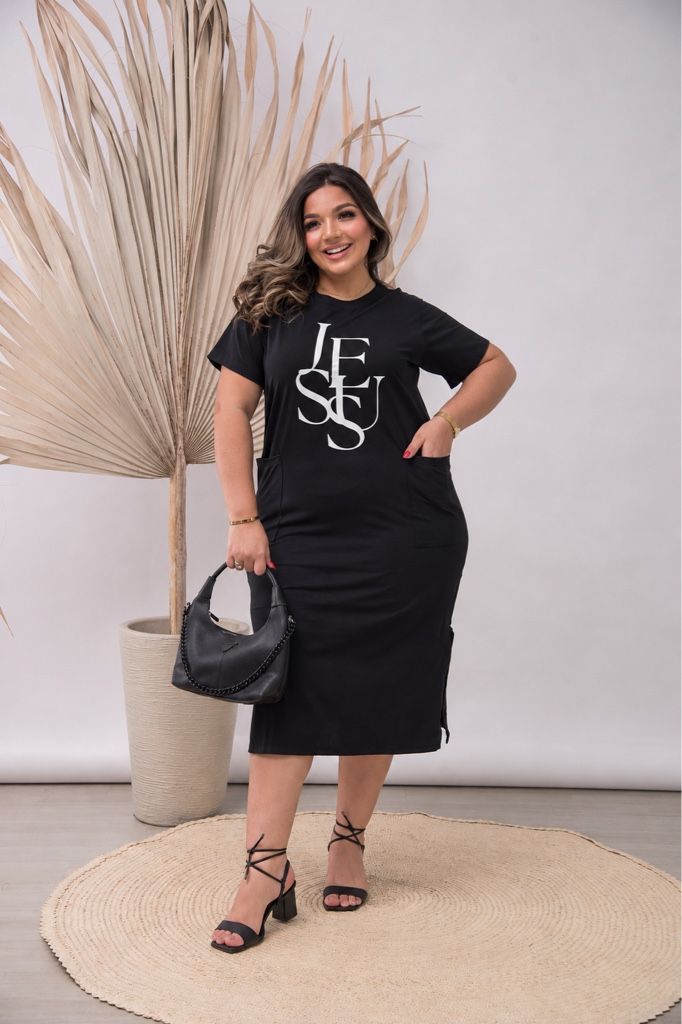 Vestido Jesus plus size