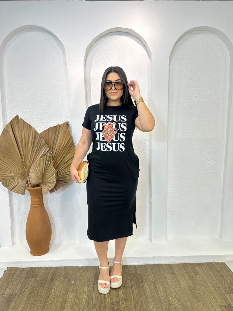 Vestido Jesus coração slim