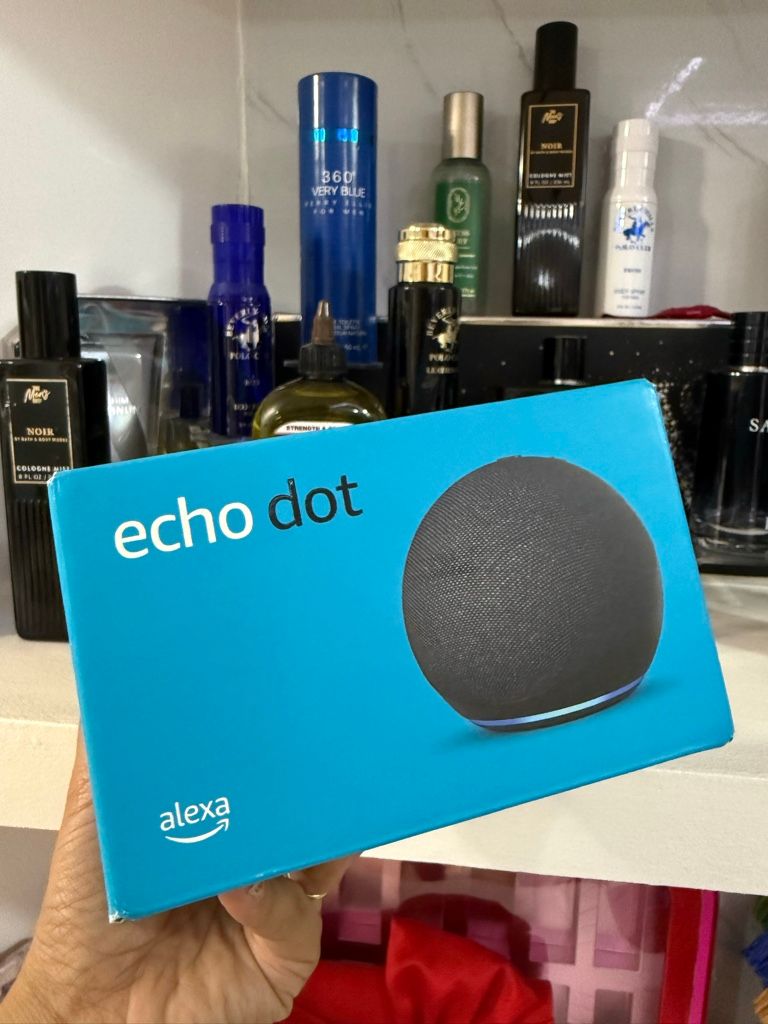 Echo Dot blue smart speaker
