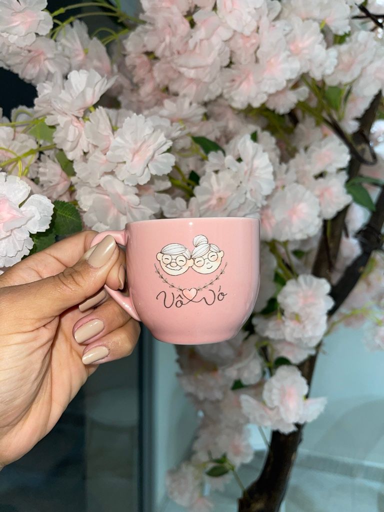 Caneca rosa Vó Vó