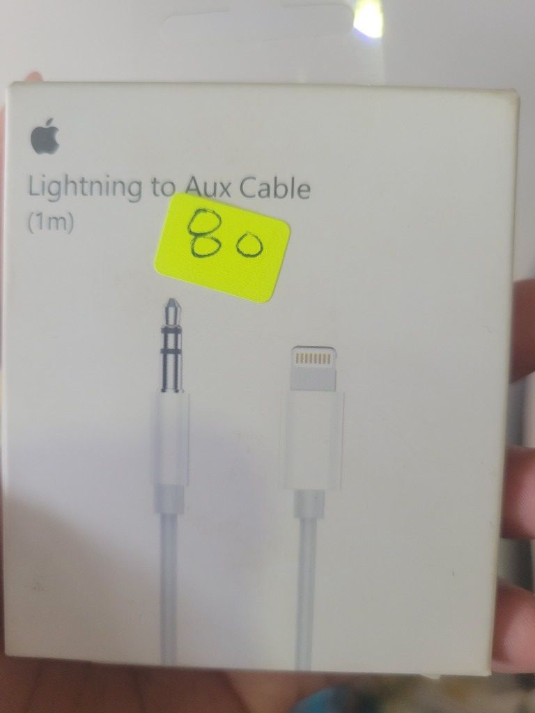 Apple cable Lightning a Aux blanco 1m