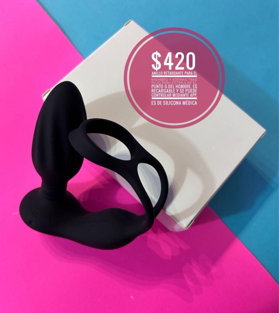 Anillo retardante con Plug para punto G del hombre