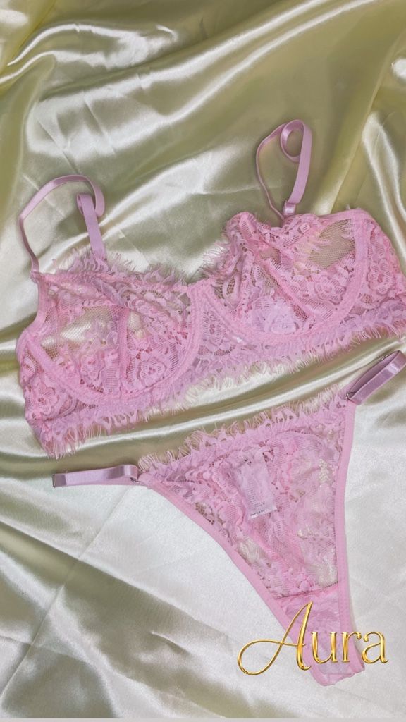 Set Encaje Jazmin Rosado