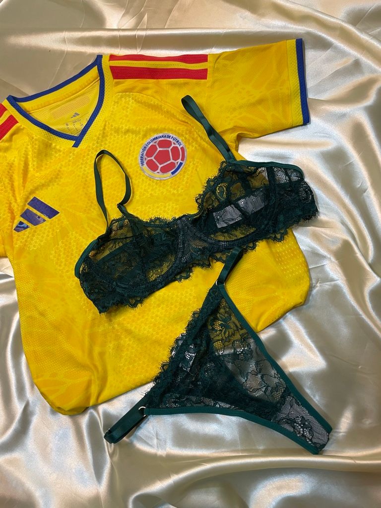 Set Encaje Jazmin Verde