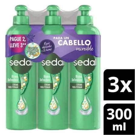 CREMA PARA PEINAR SEDAL x3unds