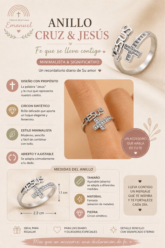 Anillo Jesús brillos