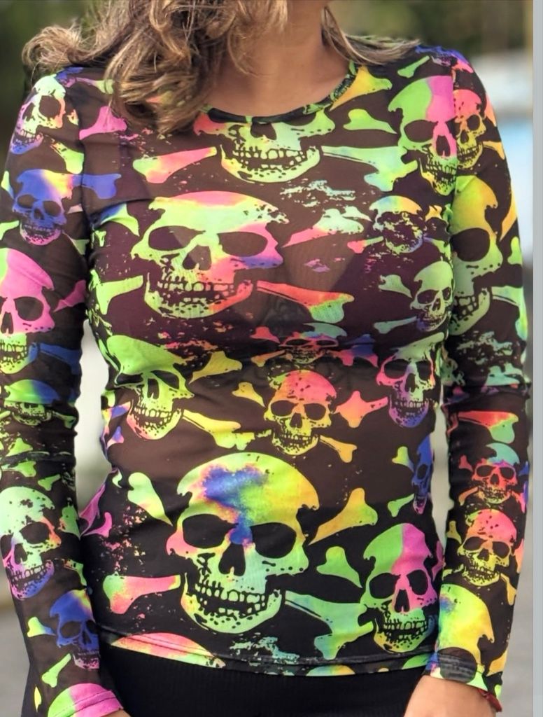 Camisa de calavera manga larga