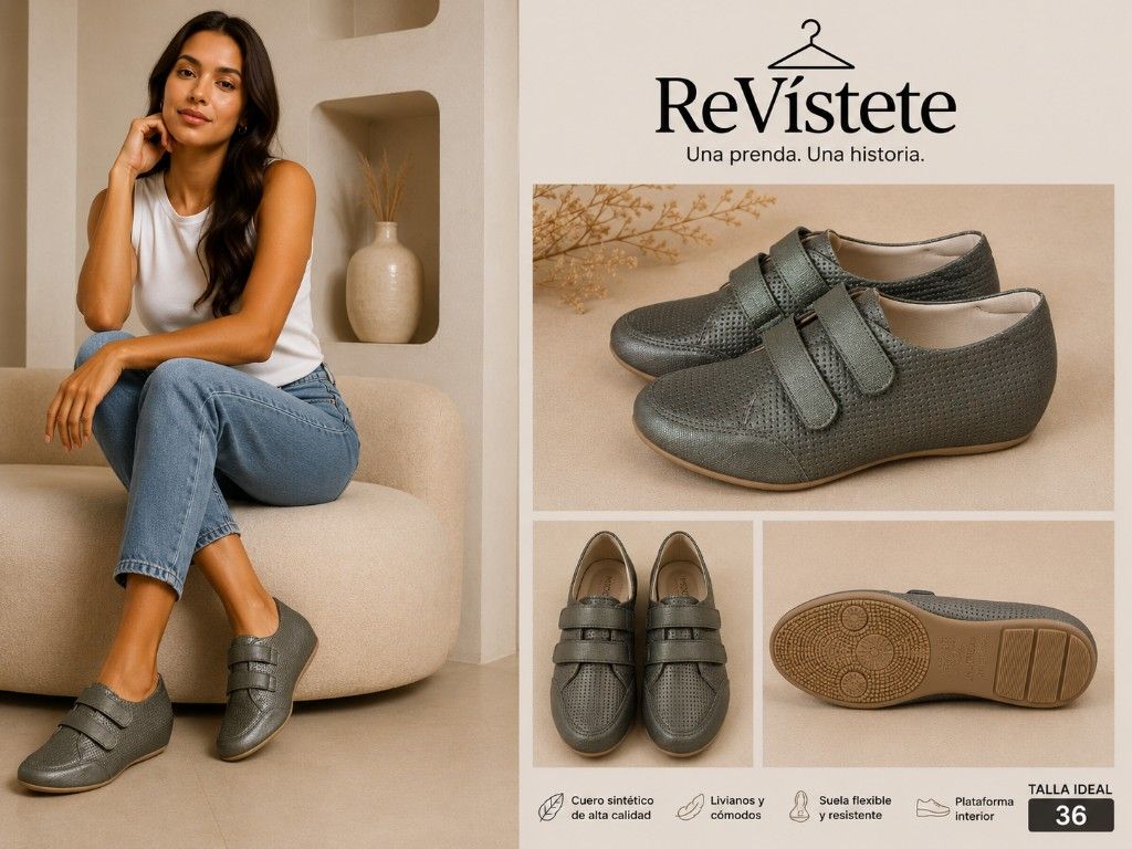 A18. Zapatos mocasines brasileros, Talla ideal 36