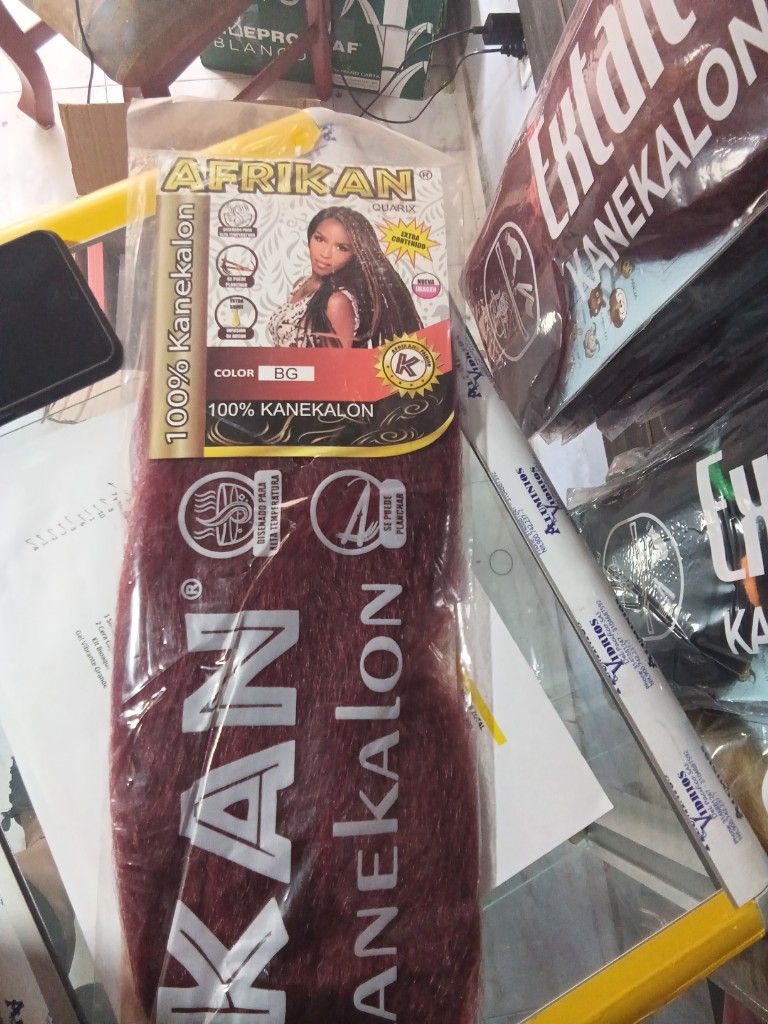 Afrikan kanekalon borgoña (BG)