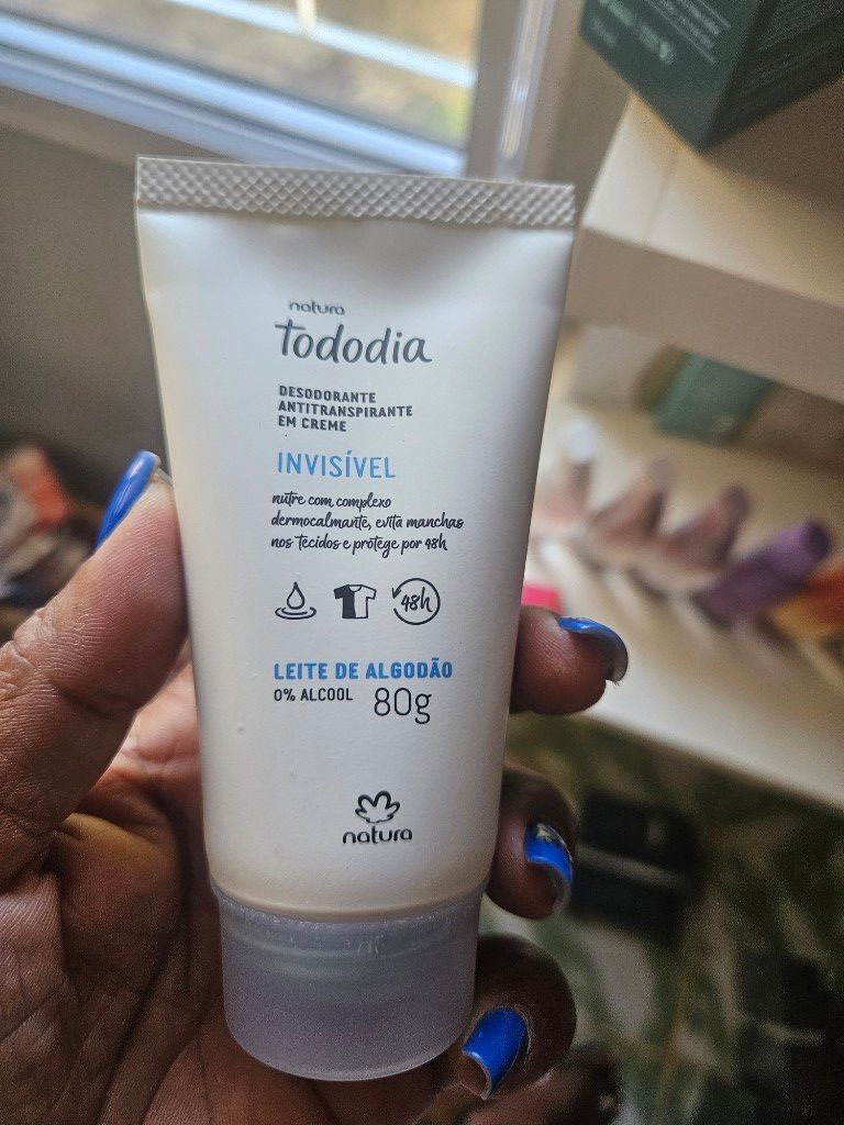 Antitranspirante em creme leite de algodão