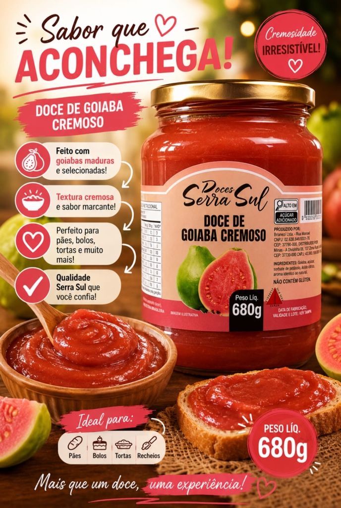 Doce de Goiaba Cremoso Serra Sul 680g