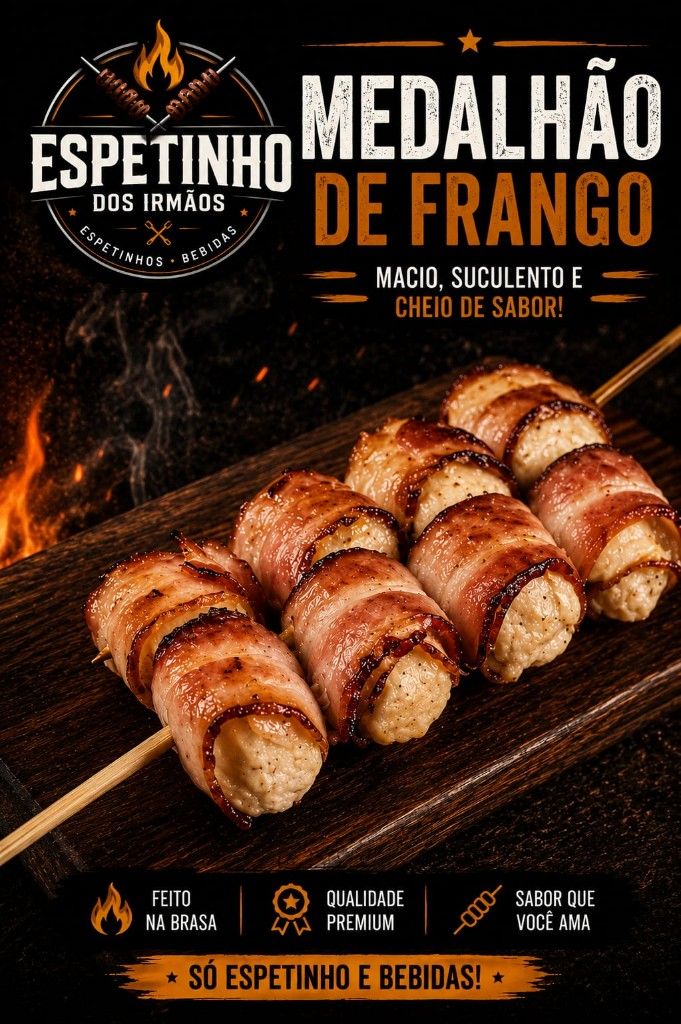 Medalhão de frango com bacon