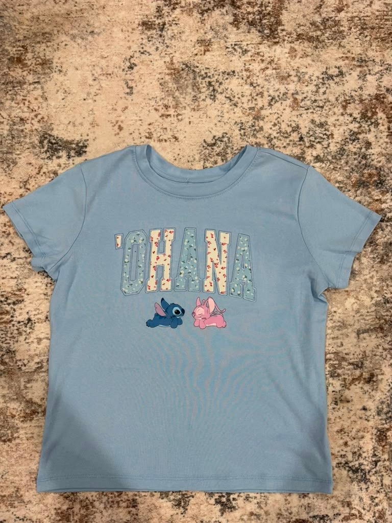Camiseta Infantil Disney “Ohana” – Stitch & Angel