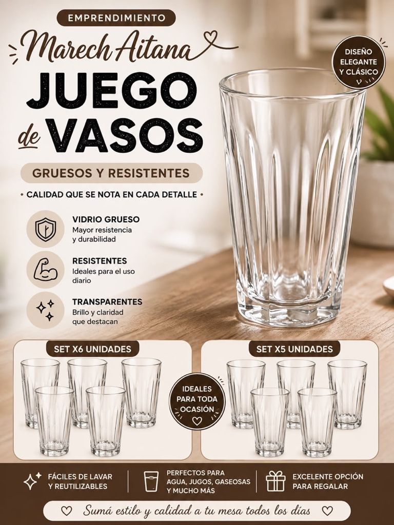 juego de vasos