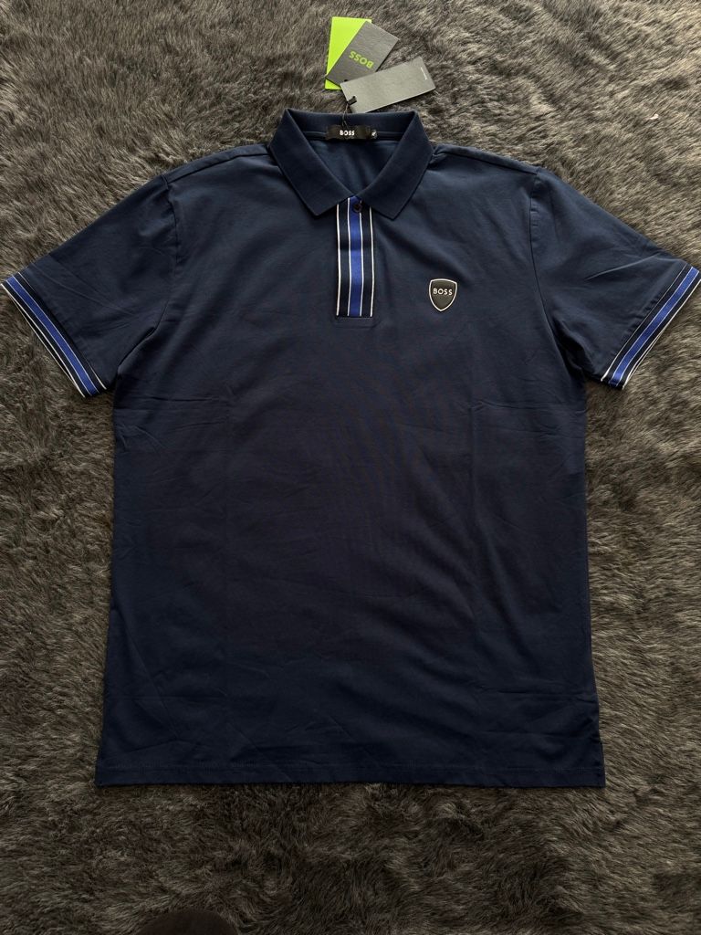 BOSS azul camisa polo