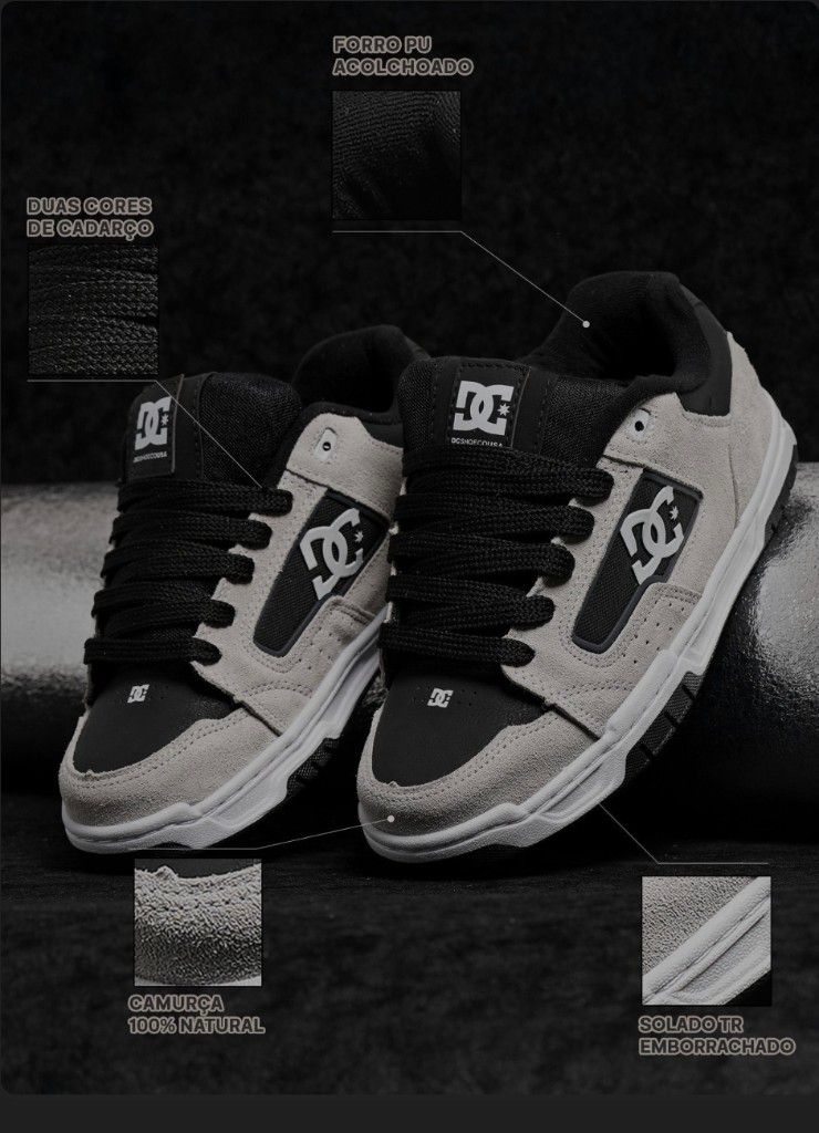 DC Zapatillas grises