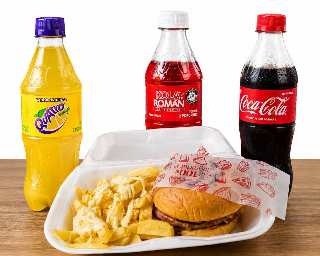 COMBO HAMB DOBLE QUESO/TOCI + GASEOSA 400ML