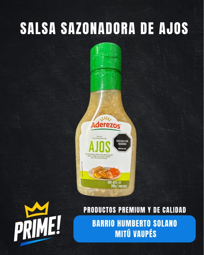 Aderezos salsa sazonadora de ajos