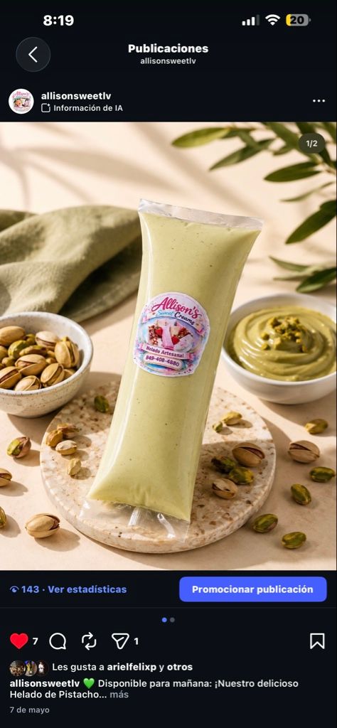 Helado Pistacho