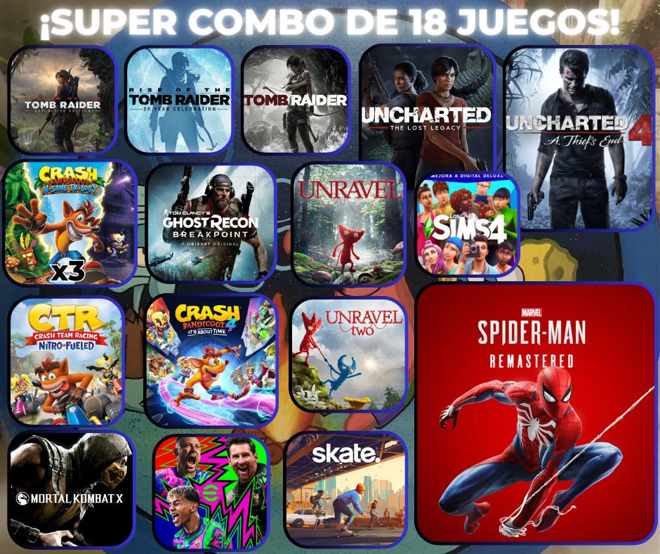 COMBO SPIDERMAN Y UNCAHRTED
