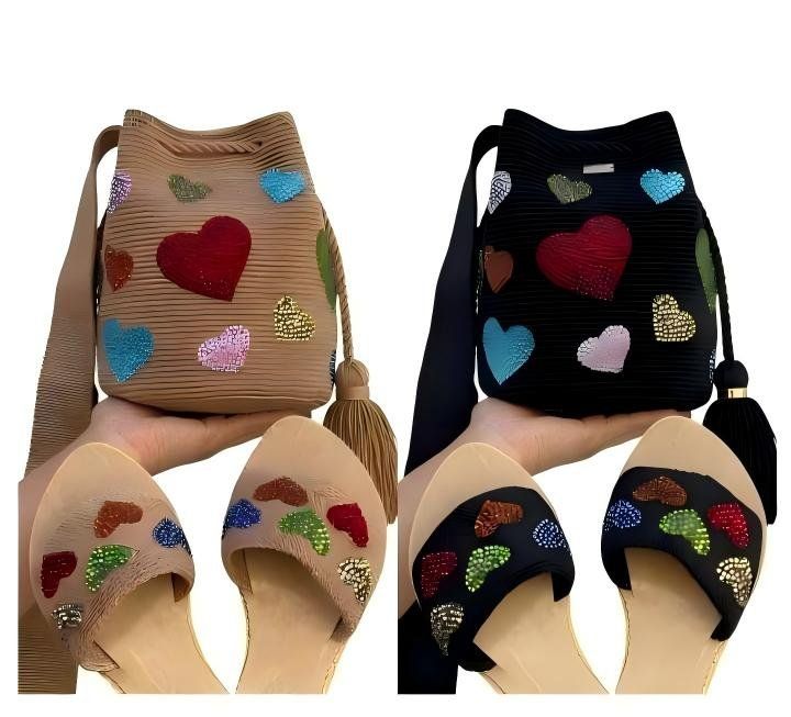 Combo de mochila pequeña + sandalias decoradas