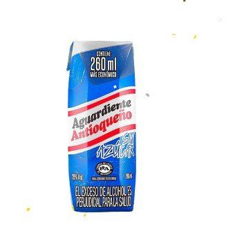 Aguardiente Azul Sin azucar Cuarto 260ml