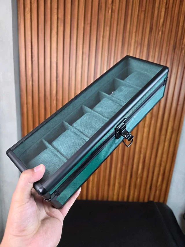 Organizador De Relojes Estuche Relojera De Lujo 6 Puestos VERDE