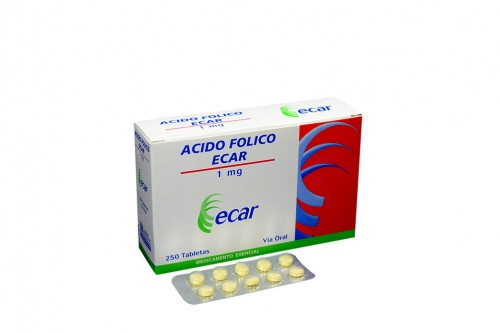 ACIDO FOLICO 1MG X 10 TAB EPS (ECAR) JA27JNR25