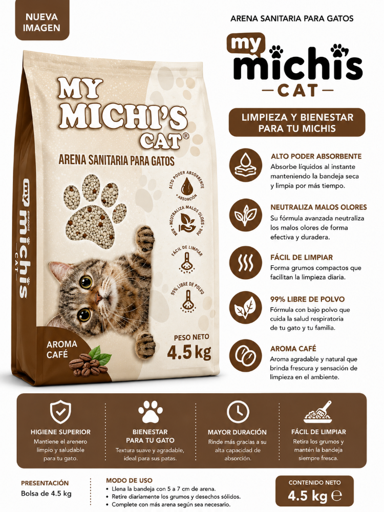ARENA MY MICHIS CAT AROMA CAFE 4.5 KG