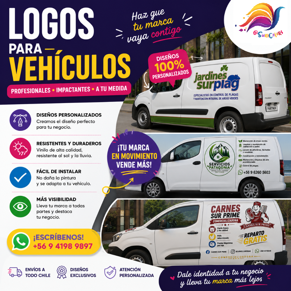 Logos para Vehículos Personalizados | Haz que tu marca se vea en todas partes