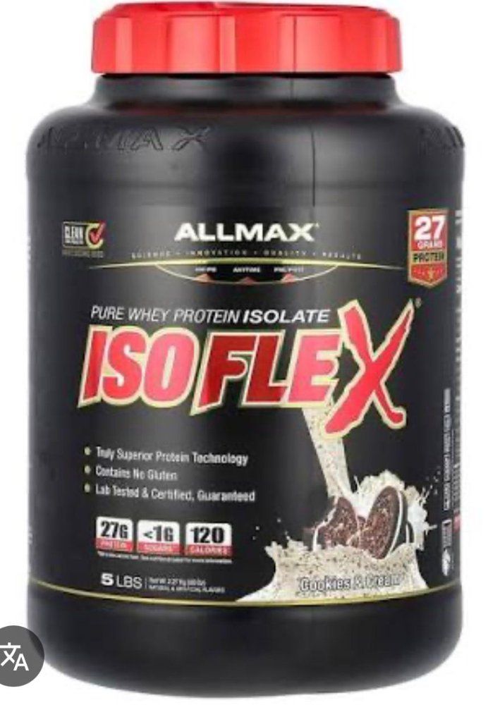 ALLMAX NUTRITION ISOFLEX 5LB COOKIES & CREAM, CHOCOLATE