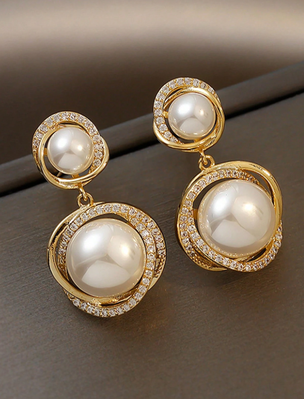 Aretes 2 perlas 59443638