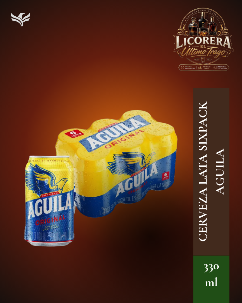 Cerveza Lata Sixpack AGUILA 330ML