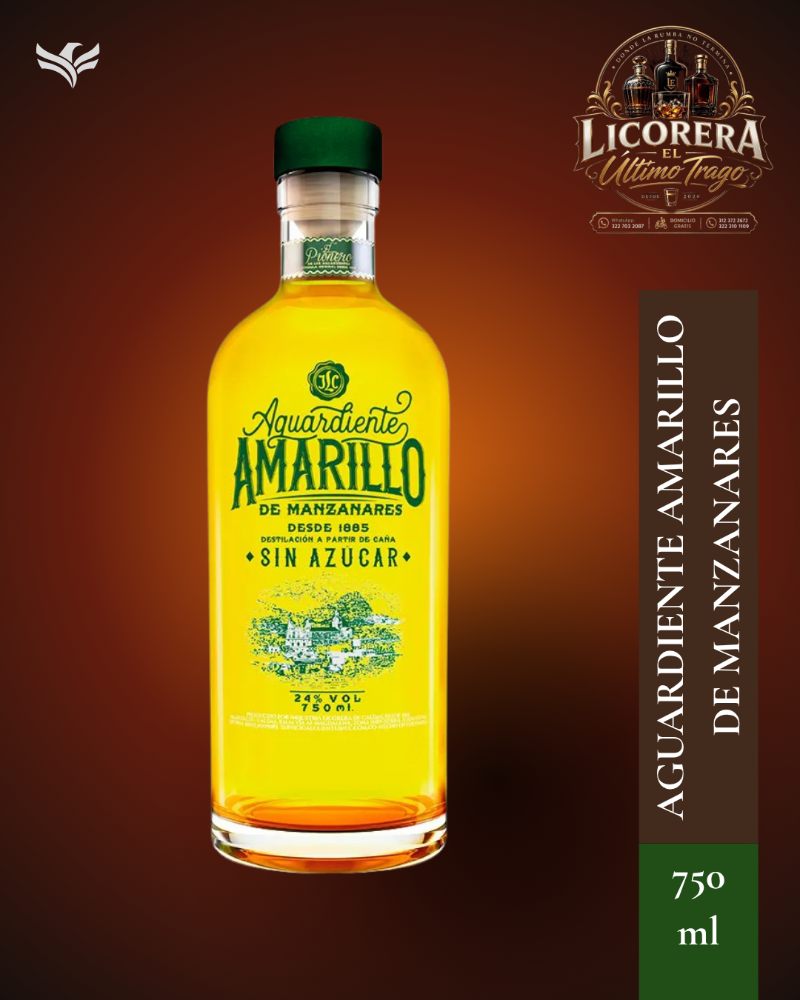 Aguardiente Amarillo De Manzanares 750 Ml
