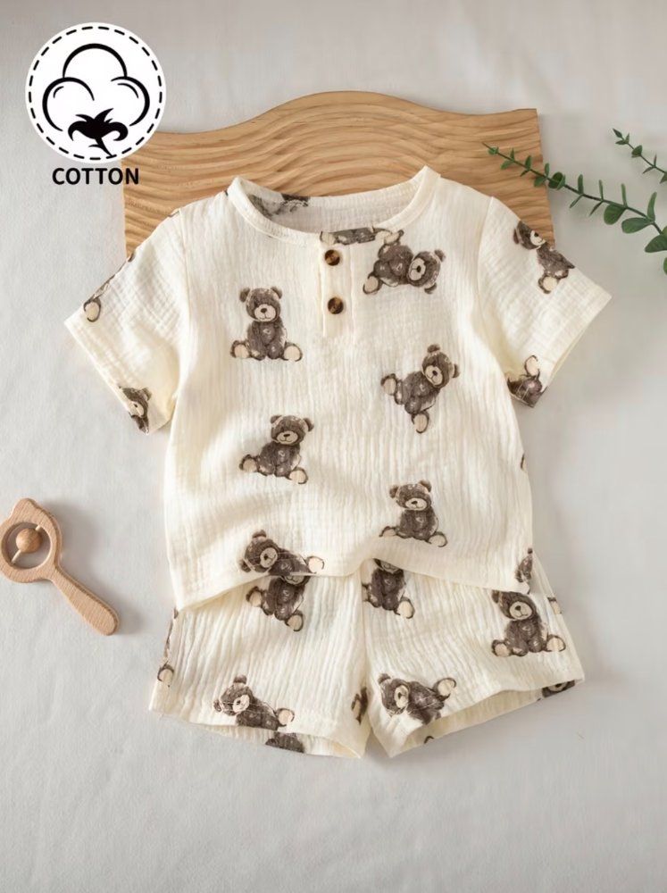 Conjunto beige de osito niño