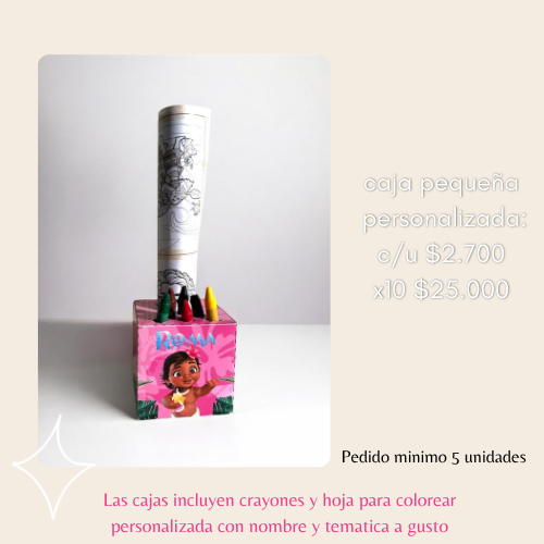 caja para colorear