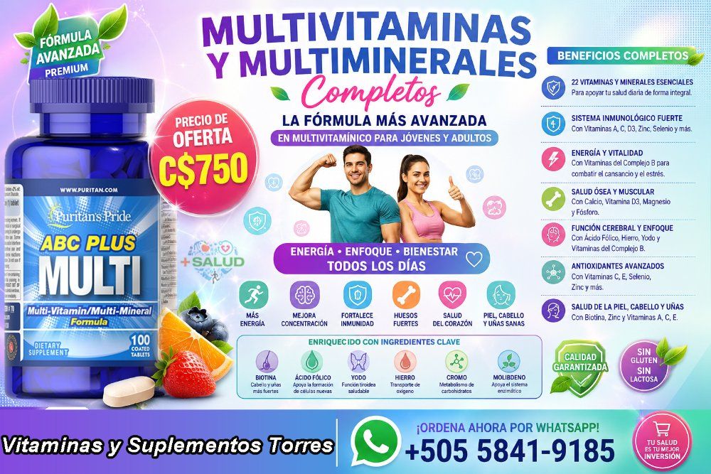 ABC Plus Multi 100 Multivitaminas en Tabletas Puritans Pride