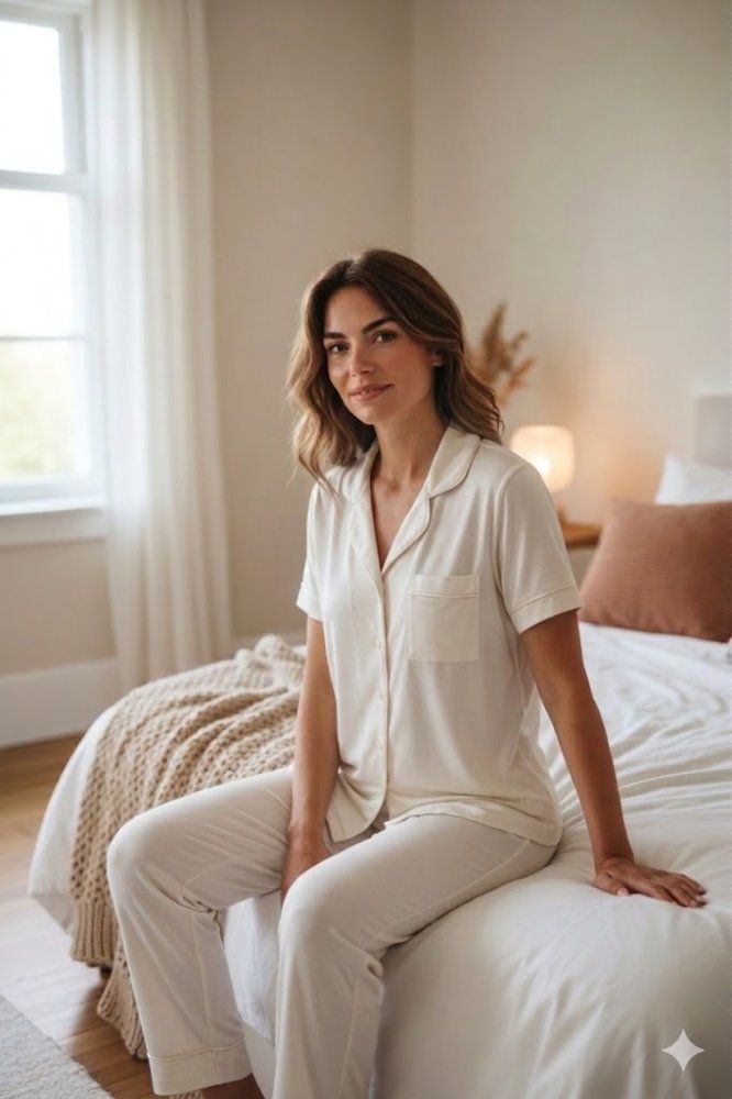 *Pijama Mujer perla marga corta TL