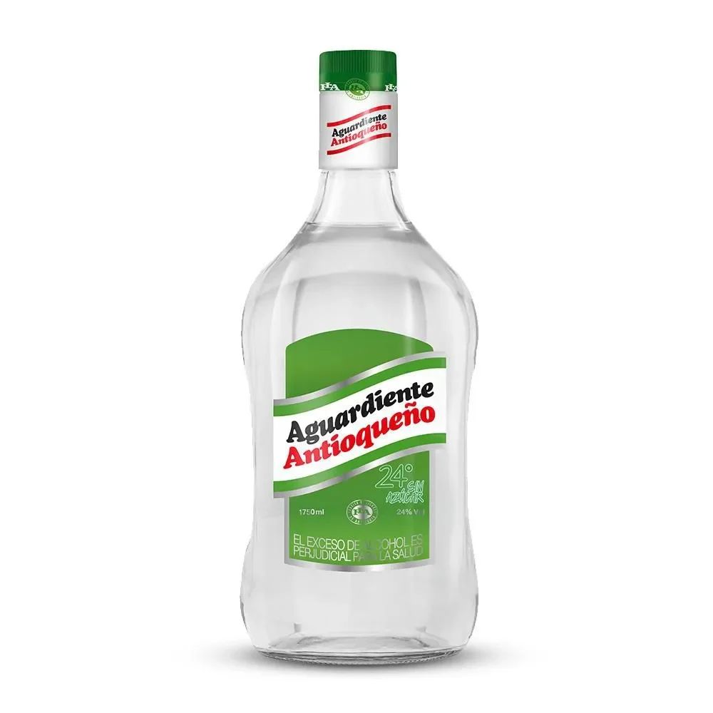 Garrafa Aguardiente Verde 1750