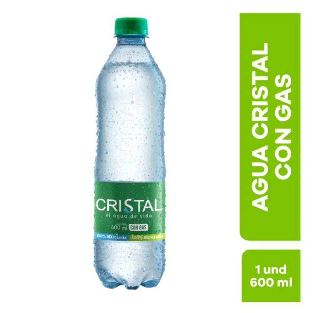 Agua CRISTAL con gas (600 ml)
