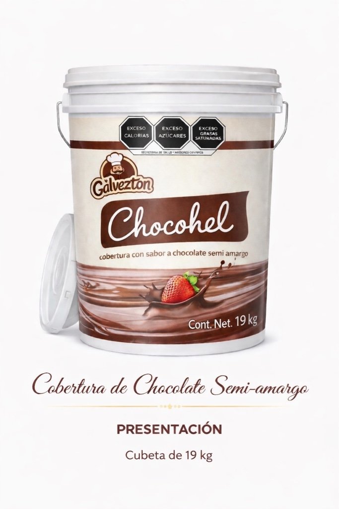 Cobertura de chocolate cubeta 19kg